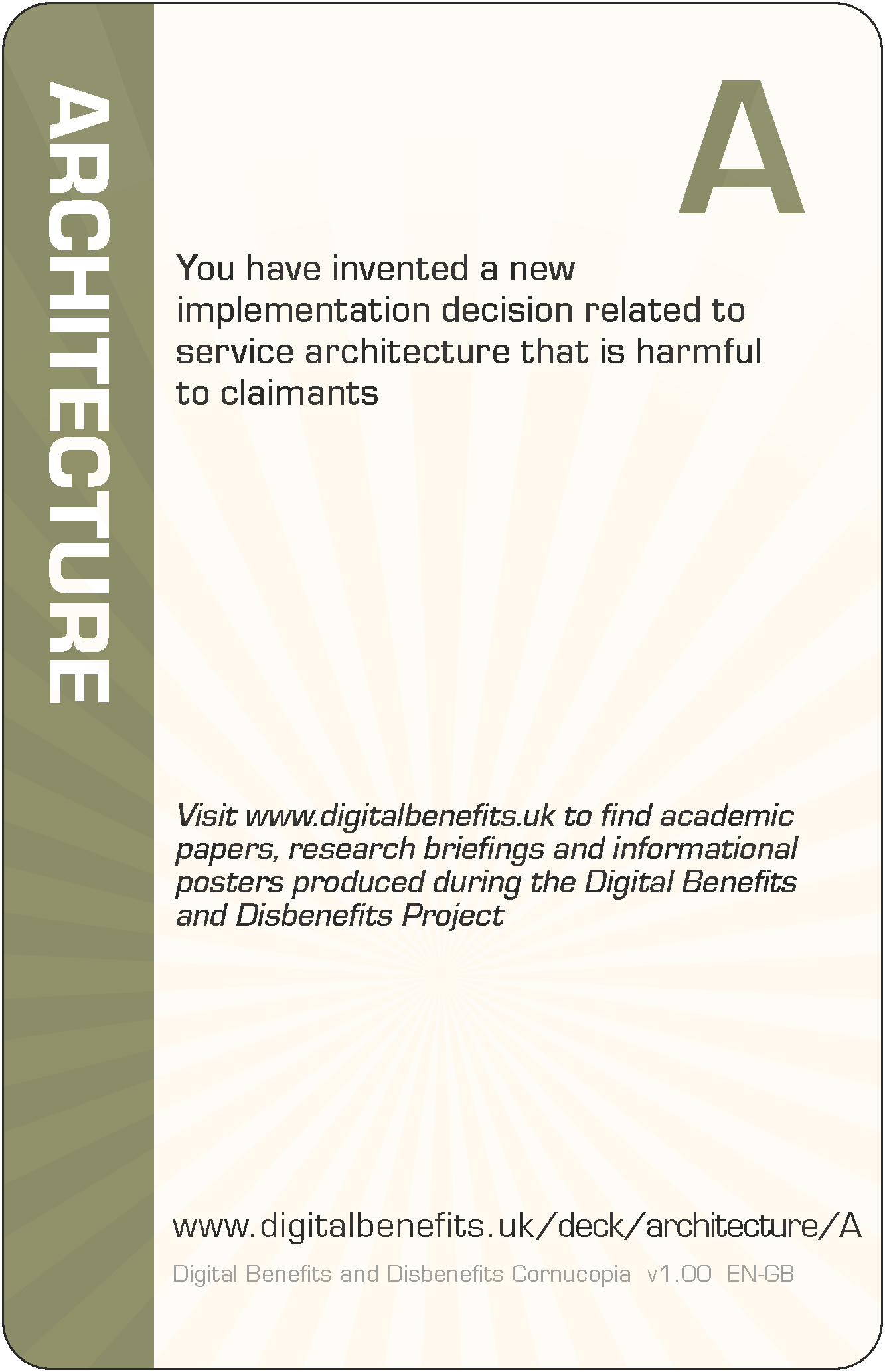 You have invented a new implementation decision related to service architecture that is harmful to claimants